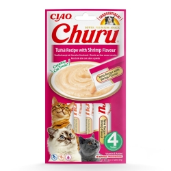 INABA CHURU Z TUŃCZYKIEM O SMAKU KREWETKI MUS TUBKA 1SZT.